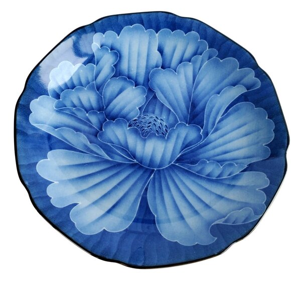 Arita Ware Japanese Porcelain 3 Bowls Blue Cobalt Pottery Floral Designs - Picture 7 of 10